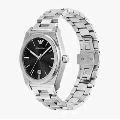 Emporio Armani Federico Quartz  Silver Tone Watch 